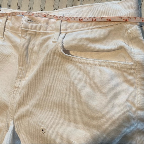 LβAGENCE white distressed ripped high rise jeans shorts size: 30 - Picture 5 of 9